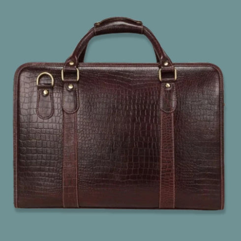Daksh Genuine Leather Briefcase Laptop Bag Mozri